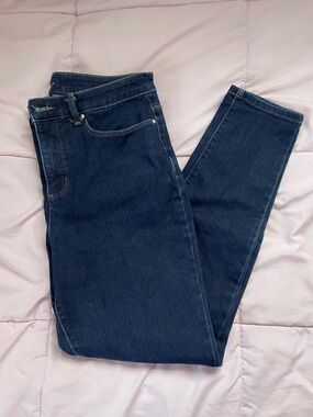 Classic Dark Blue Women's Jeans - Comfortable Straight Leg